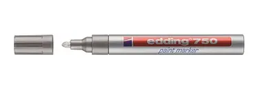 Marker permanentni lakirni 2-4mm Edding 750 okrogla konica srebrn Marker permanentni lakirni 2-4mm Edding 750 okrogla konica srebrn