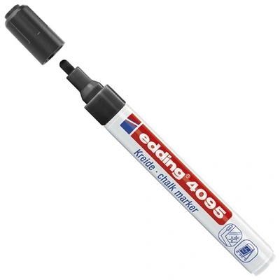 Marker za steklo 2-3mm ne permanenten Edding 4095 okrogla konica črn Marker za steklo 2-3mm ne permanenten Edding 4095 okrogla konica črn