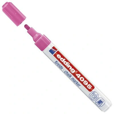 Marker za steklo 2-3mm ne permanenten Edding 4095 okrogla konica roza Marker za steklo 2-3mm ne permanenten Edding 4095 okrogla konica roza