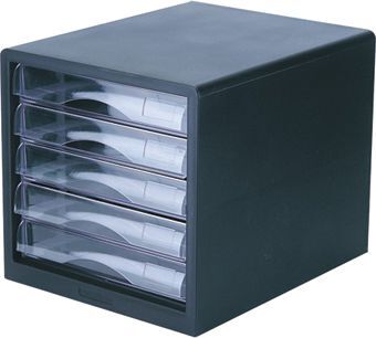 Škatla s predali PVC  5 predalov 340x275x260mm Deli 9775 siva