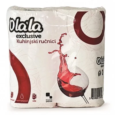 Papirnate brisače v roli 23cm 3-sl. exclusive Olala Vino 2/1 Papirnate brisače v roli 23cm 3-sl. exclusive Olala Vino 2/1