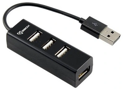 USB hub 2.0 SBOX H-204 externi 4-portni - black USB hub 2.0 SBOX H-204 externi 4-portni - black