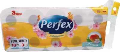 Papir toaletni v roli 3-slojni 10/1 bel vonj breskve Perfex Papir toaletni v roli 3-slojni 10/1 bel vonj breskve Perfex