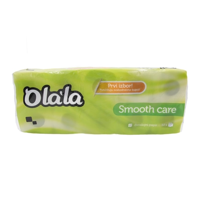 Papir toaletni v roli 2-slojni 10/1 bel Smooth care Papir toaletni v roli 2-slojni 10/1 bel Smooth care