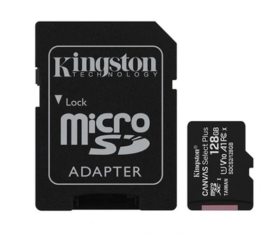 Spominska kartica Micro Secure Digital 128GB KINGSTON Class10 UHS-I + Adapter Spominska kartica Micro Secure Digital 128GB KINGSTON Class10 UHS-I + Adapter