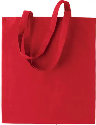 Vrečka bombažna 380x420x2mm dolg ročaj 130gr rdeča Vrečka bombažna 380x420x2mm dolg ročaj 130gr rdeča
