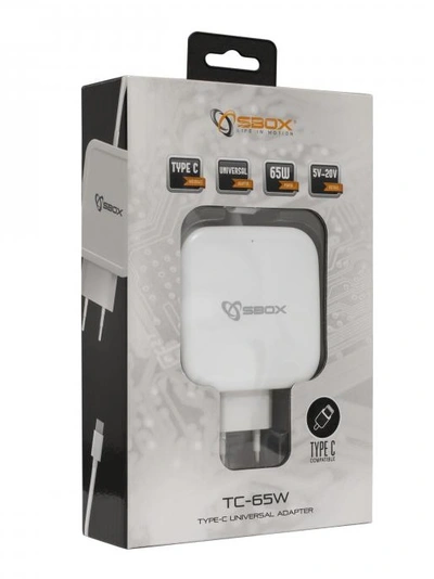 Napajalnik - univerzalni električni adapter za prenosnike SBOX TC-65 / 65W -Type-C Napajalnik - univerzalni električni adapter za prenosnike SBOX TC-65 / 65W -Type-C