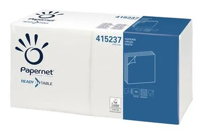 Serviete papirnate 33x33cm 1-sl. 300/1 415237 bele Serviete papirnate 33x33cm 1-sl. 300/1 415237 bele