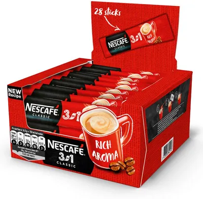 NESCAFE Classic vrečka 3v1 28/1stick 16,5g NESCAFE Classic vrečka 3v1 28/1stick 16,5g