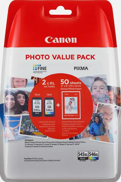 Črnilo CANON PG-545XL + CL-546XL Multipack Photo(50 sheets) original Črnilo CANON PG-545XL + CL-546XL Multipack Photo(50 sheets) original