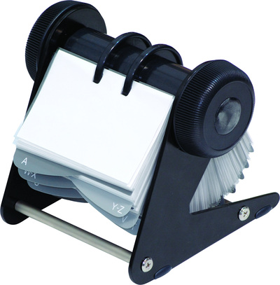 Stojalo za vizitke rotacijski 200 žepov Donau 1394001PL-01 črno