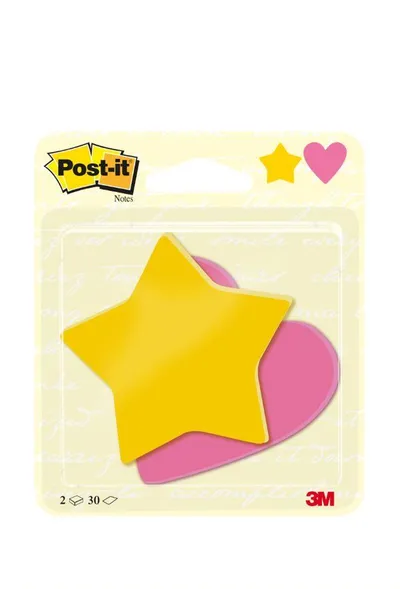 Lističi samolepilni Star and Heart 70x72mm 2x30 listov 3M Lističi samolepilni Star and Heart 70x72mm 2x30 listov 3M