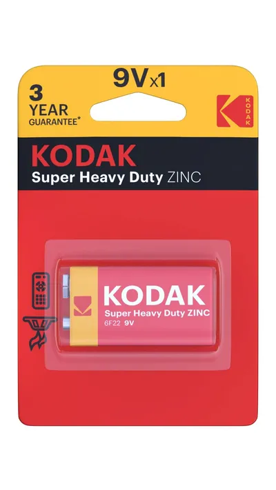 Baterija Kodak Super Heavy Duty Zink 9V 1/1 Baterija Kodak Super Heavy Duty Zink 9V 1/1
