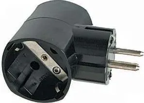 Razdelilnik-T 2-struki 250V črn Razdelilnik-T 2-struki 250V črn