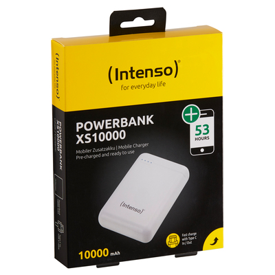 Power Bank prenosni polnilec 10000mAh INTENSO XS10000 - Micro USB + USB-C - White