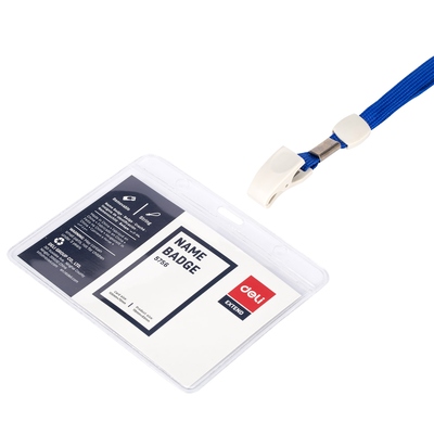 Etui za ID kartice 105x70mm s pvc kljukico in vezico Deli 5756 10/1 Etui za ID kartice 105x70mm s pvc kljukico in vezico Deli 5756 10/1