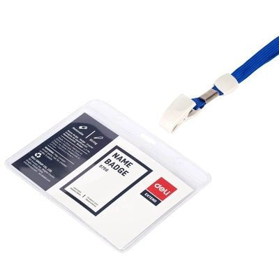 Etui za ID kartice 105x70mm s PVC kljukico in vezico Deli 5756 10/1 Etui za ID kartice 105x70mm s PVC kljukico in vezico Deli 5756 10/1