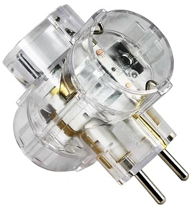Delilnik-T 3-struki 250V transparentni Delilnik-T 3-struki 250V transparentni
