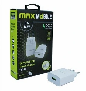 Adapter za napajanje MAXMOBILE 220V=>USB - hišni polnilec 3A - hitri Adapter za napajanje MAXMOBILE 220V=>USB - hišni polnilec 3A - hitri