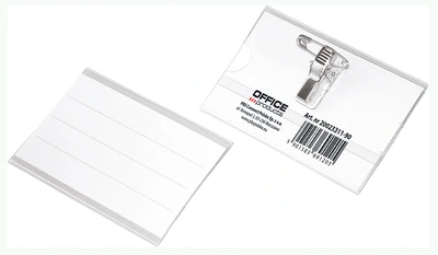 Etui za ID kartice 90x57mm s kljukico in varnostnim zatičem Office products Etui za ID kartice 90x57mm s kljukico in varnostnim zatičem Office products