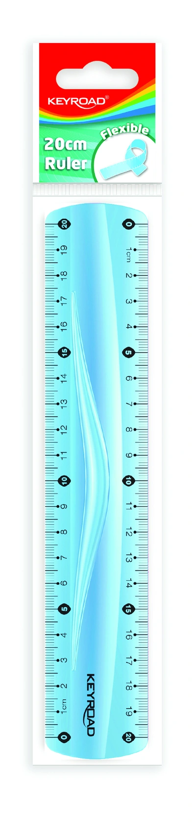 Ravnilo PVC 20cm fleksibilno Keyroad mix 3 barve Ravnilo PVC 20cm fleksibilno Keyroad mix 3 barve