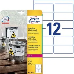 Etiketa laser/copy poliester 99,1x42,3 Zweckform L4776 20/1 vodoodporna Etiketa laser/copy poliester 99,1x42,3 Zweckform L4776 20/1 vodoodporna