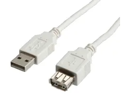 Kabel USB tip A-M<=>USB tip A-Ž 3.0m USB2.0 podaljšek - ROLINE - bel Kabel USB tip A-M<=>USB tip A-Ž 3.0m USB2.0 podaljšek - ROLINE - bel