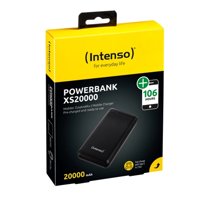 Power Bank prenosni polnilec 20000mAh INTENSO XS20000 - Micro USB + USB-C - Black Power Bank prenosni polnilec 20000mAh INTENSO XS20000 - Micro USB + USB-C - Black