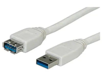 Kabel USB tip A-M<=>USB tip A-Ž 1.8m USB3.0 podaljšek - ROLINE- bela Kabel USB tip A-M<=>USB tip A-Ž 1.8m USB3.0 podaljšek - ROLINE- bela