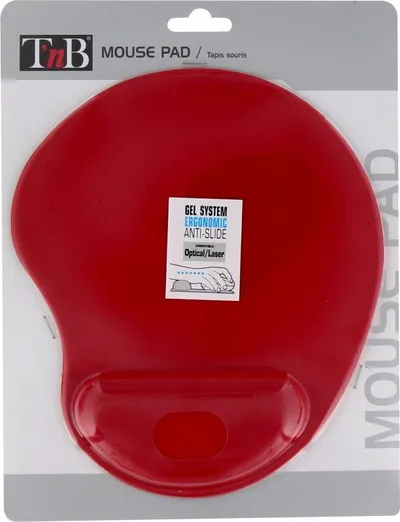 Podloga za miško z gel naslonom za dlan T'nB - Red Podloga za miško z gel naslonom za dlan T'nB - Red