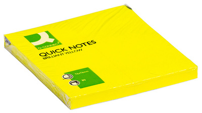 Lističi samolepilni 76x76mm 75 listov Q-Connect Brilliant yellow KF10514 Lističi samolepilni 76x76mm 75 listov Q-Connect Brilliant yellow KF10514