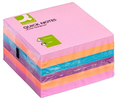 Lističi samolepilni 76x76mm 6x 75 listov Q-Connect Ultra rainbow KF02515 Lističi samolepilni 76x76mm 6x 75 listov Q-Connect Ultra rainbow KF02515