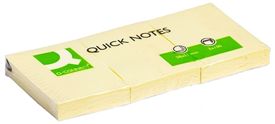 Lističi samolepilni 38x51mm 3x100 listov Q-Connect KF10500 rumen Lističi samolepilni 38x51mm 3x100 listov Q-Connect KF10500 rumen
