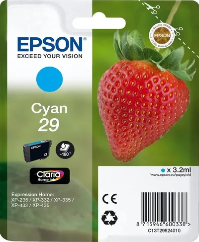 Črnilo EPSON T29824010 Cyan No.29 original Črnilo EPSON T29824010 Cyan No.29 original