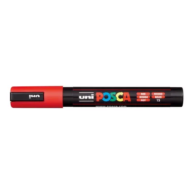 Marker permanentni Uni Posca PC-5M 1,8-2,5mm rdeč Marker permanentni Uni Posca PC-5M 1,8-2,5mm rdeč