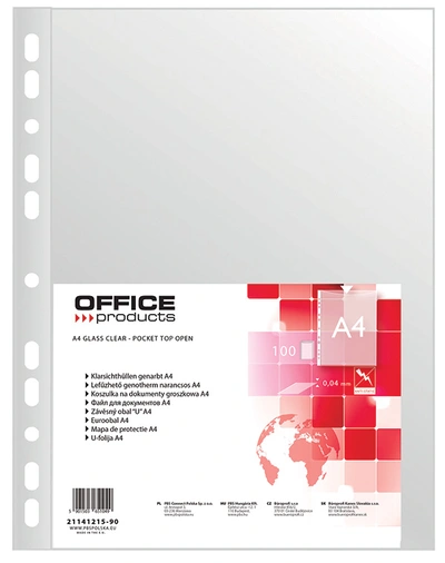 Mapa vložna PVC 232x304 40mic Office products 100/1 orange peel Mapa vložna PVC 232x304 40mic Office products 100/1 orange peel