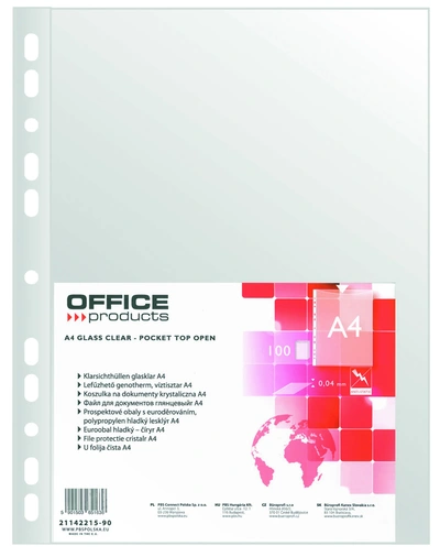 Mapa vložna PVC 40mic Office products 100/1 sijaj Mapa vložna PVC 40mic Office products 100/1 sijaj