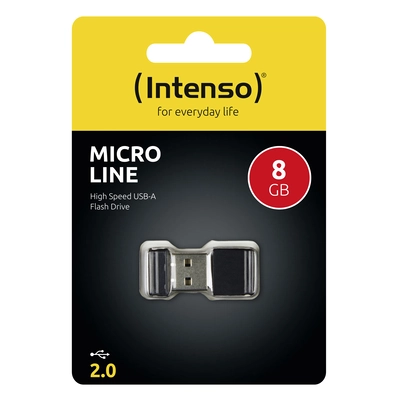 USB 2.0 Flash drive 8GB INTENSO Micro Line - črn USB 2.0 Flash drive 8GB INTENSO Micro Line - črn