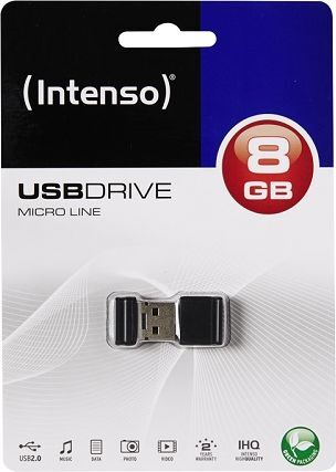 USB 2.0 Flash drive 8GB INTENSO Micro Line - črn USB 2.0 Flash drive 8GB INTENSO Micro Line - črn