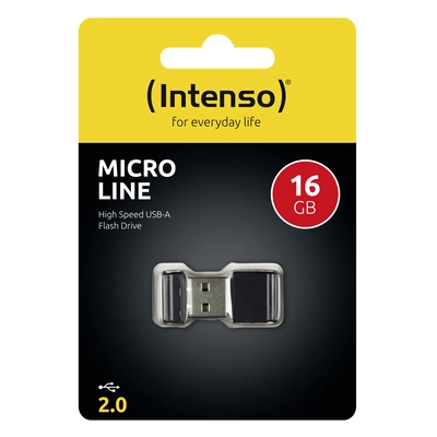 USB 2.0 Flash drive 16GB INTENSO Micro Line - črn USB 2.0 Flash drive 16GB INTENSO Micro Line - črn
