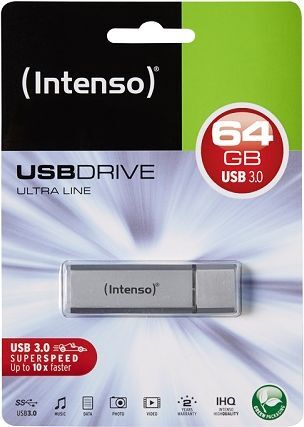 USB 3.0 Flash drive 64GB INTENSO Ultra Line - srebrn USB 3.0 Flash drive 64GB INTENSO Ultra Line - srebrn