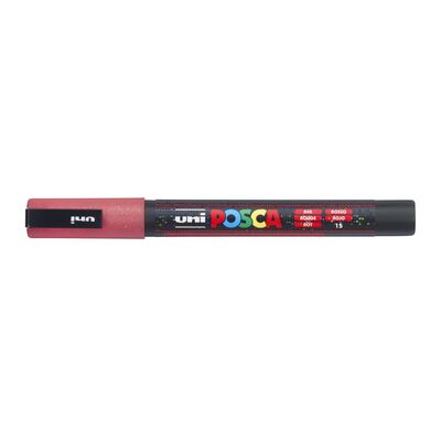 Marker permanentni Uni Posca PC-3ML 0,9-1,3mm z bleščicami rdeč Marker permanentni Uni Posca PC-3ML 0,9-1,3mm z bleščicami rdeč