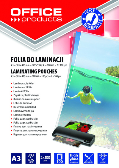 Žepki za plastificiranje A3 100mic 100/1 sijaj Office products Žepki za plastificiranje A3 100mic 100/1 sijaj Office products