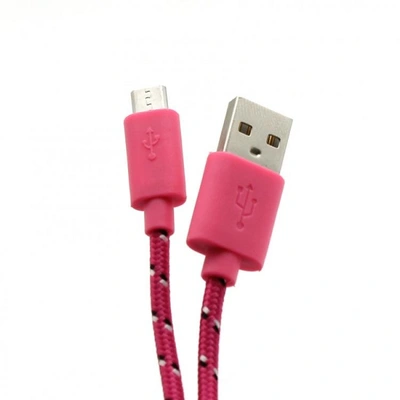 Kabel USB tip A-M<=>USB tip micro B-M 1.0m Pink - SBOX pleten Kabel USB tip A-M<=>USB tip micro B-M 1.0m Pink - SBOX pleten