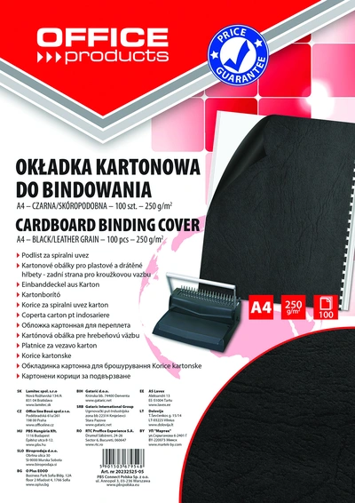 Platnice za spiralno vezavo reliefni karton A4 250gr 100/1 črne Platnice za spiralno vezavo reliefni karton A4 250gr 100/1 črne