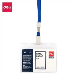 Etui za ID kartice  68x95mm s PVC kljukico in vrvico Deli 5756A 10/1