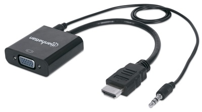 Adapter HDMI tip A-M=>VGA-Ž - MANHATTAN Adapter HDMI tip A-M=>VGA-Ž - MANHATTAN