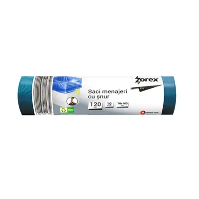 Vrečke za smeti 120L 70x100cm 10/1 LDPE modre s trakom Vrečke za smeti 120L 70x100cm 10/1 LDPE modre s trakom