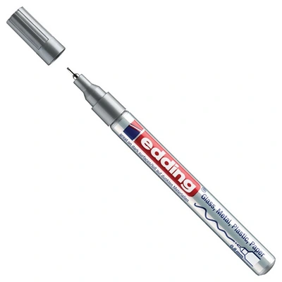 Marker za trajno lakiranje 0,8mm Edding 780 okrogla konica srebrni Marker za trajno lakiranje 0,8mm Edding 780 okrogla konica srebrni