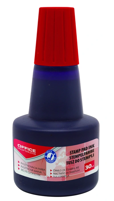 Barva za štampiljko 30 ml Office products rdeča Barva za štampiljko 30 ml Office products rdeča